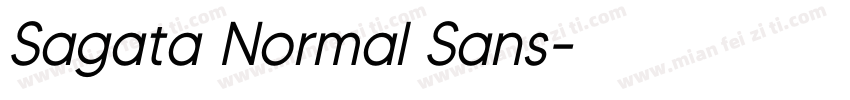 Sagata Normal Sans字体转换